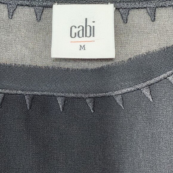 Cabi‎ Black Sheer Chevron Swim Cover-Up Dress M Polyester Stylish & Lightweight - Picture 4 of 9